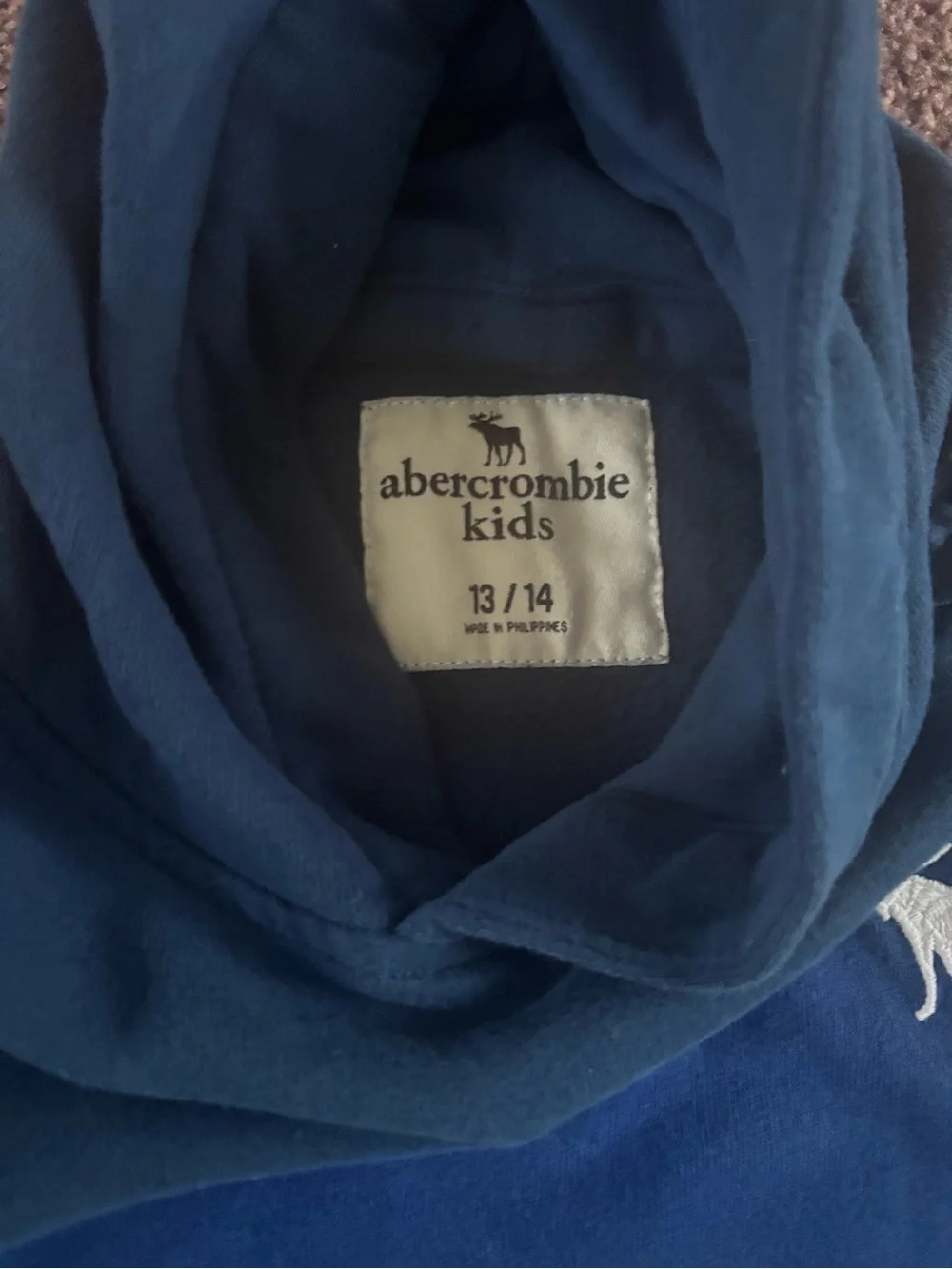 abercrombie kids Black and blue  Logo Hoodie with Embroidered Crest- set of 2